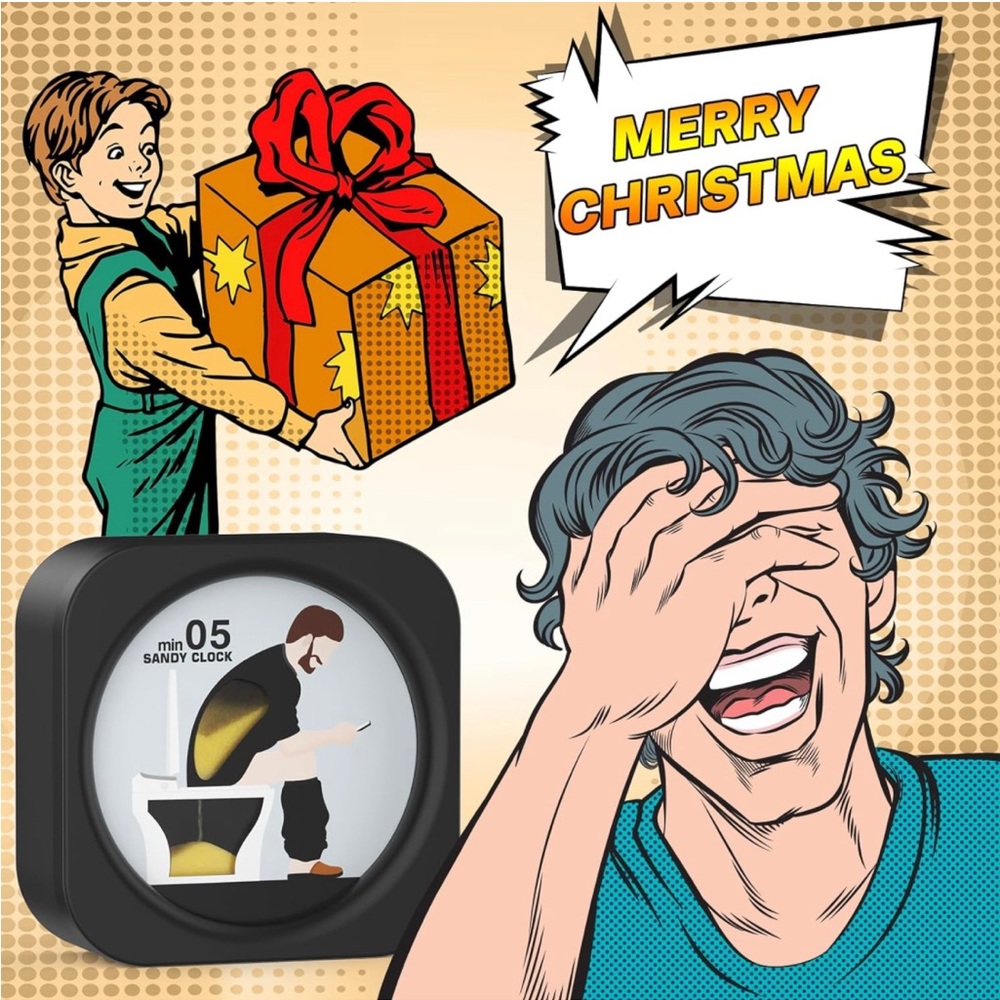 Gag Gifts for Men Stocking Stuffers - Christmas Funny Toilet Sand Timer Gift